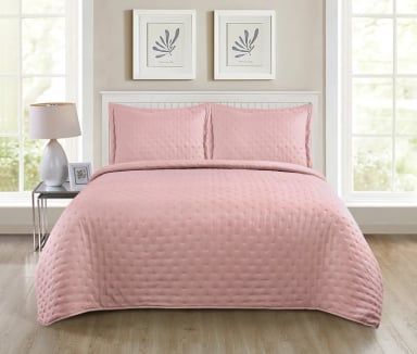 QUILT ROMA KING ILLUSIONS TEMPORADA PRIMAVERA -VERANO ROSA - 1