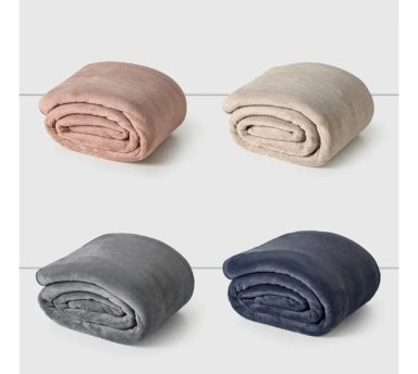 FRAZADA FLANNEL CANNON 2 PLAZAS STONE - 4