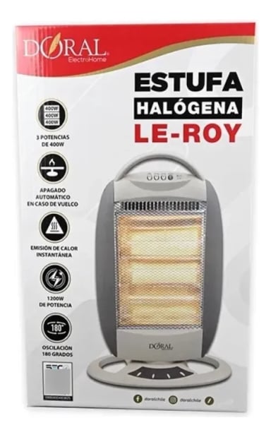 ESTUFA HALOGENA LE ROY 1200W 3 NIVELES DE POTENCIA - 1