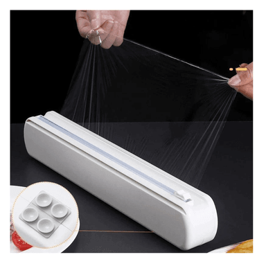 DISPENSADOR OKEIPO CORTADOR FILM ALUSA + 1 ROLLO ALUSA 5M COCINA HOGAR - 3
