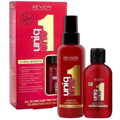 UNIQ ONE REVLON LEAVE EN 150ML + SHAMPOO TODO EN UNO 250ML - 1
