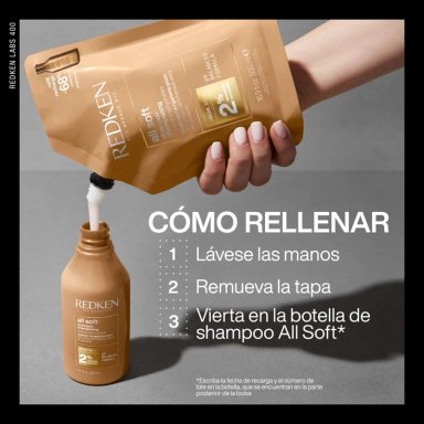 REDKEN SHAMPOO HIDRATANTE ALL SOFT REFILL 500ML - 4