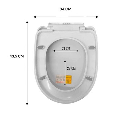 TAPA ASIENTO PARA BAÑO WC CIERRE SUAVE Y00398 - 2