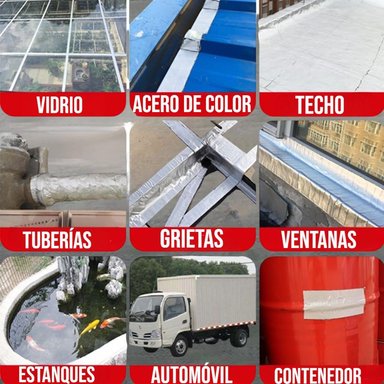 CINTA TAPAGOTERAS PARA TECHO ADHESIVA IMPERMEABLE 5 CM X 5 METROS - 7