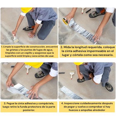 CINTA TAPAGOTERAS PARA TECHO ADHESIVA IMPERMEABLE 5 CM X 5 METROS - 8