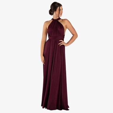 VESTIDO LARGO MUJER KADRIHEL BURDEO IDEAL PARA FIESTA GALA COCTEL BODA VL003 - 1