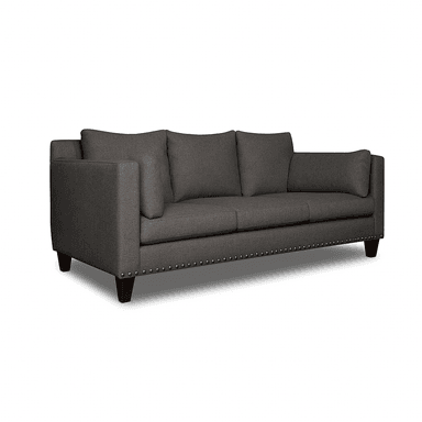 SOFA 3 Y 2 CUERPOS RIBE EN TELA GRIS, SET PARA LIVING - 6