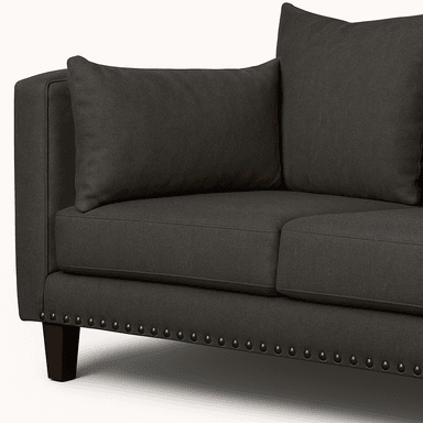 SOFA 3 Y 2 CUERPOS RIBE EN TELA GRIS, SET PARA LIVING - 12