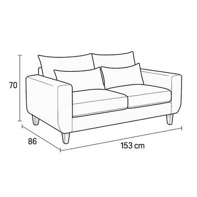 SOFA 3 Y 2 CUERPOS ROQUE EN TELA CAFE, SET PARA LIVING - 4