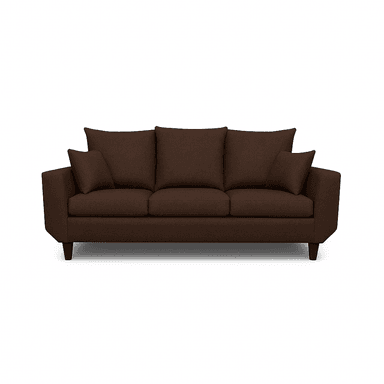 SOFA 3 Y 2 CUERPOS ROQUE EN TELA CAFE, SET PARA LIVING - 6