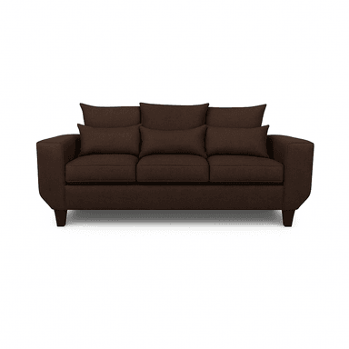 SOFA 3 Y 2 CUERPOS ROQUE EN TELA CAFE, SET PARA LIVING - 7