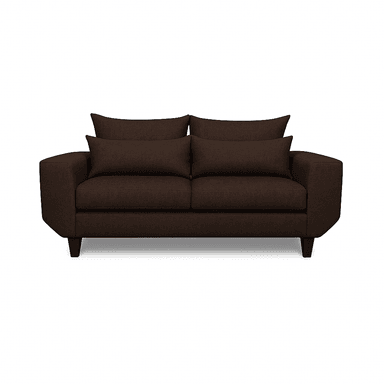 SOFA 3 Y 2 CUERPOS ROQUE EN TELA CAFE, SET PARA LIVING - 9
