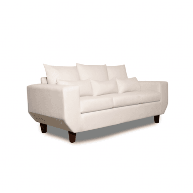 SOFA 3 Y 2 CUERPOS ROQUE EN TELA BEIGE, SET PARA LIVING - 7