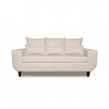 SOFA 3 Y 2 CUERPOS ROQUE EN TELA BEIGE, SET PARA LIVING - 8
