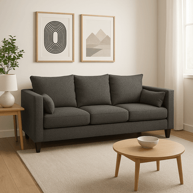 SOFA 3 Y 2 CUERPOS RAGNAR EN TELA GRIS, SET PARA LIVING - 2