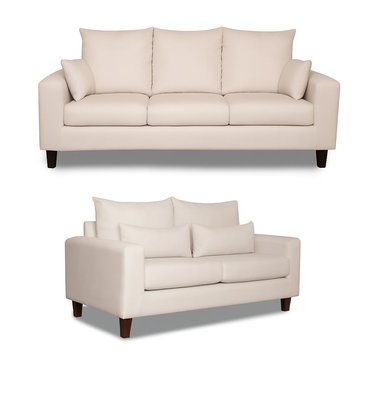 SOFA 3 Y 2 CUERPOS RAMIS EN TELA BEIGE, SET PARA LIVING - 5