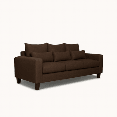 SOFA 3 Y 2 CUERPOS RAMIS EN TELA CAFE, SET PARA LIVING - 7