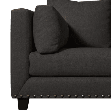 SOFA 3 CUERPOS RIBE GRIS OSCURO TELA – CONFORT Y ESTILO PARA TU HOGAR - 4