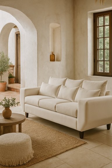 SOFA 3 CUERPOS ROQUE BEIGE TELA – CONFORT Y ESTILO PARA TU HOGAR - 10
