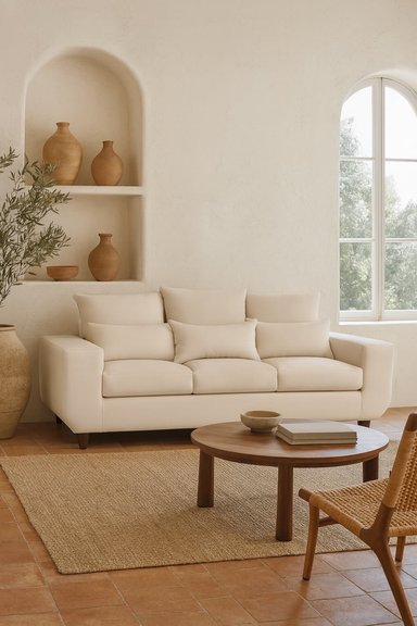 SOFA 3 CUERPOS ROQUE BEIGE TELA – CONFORT Y ESTILO PARA TU HOGAR - 11
