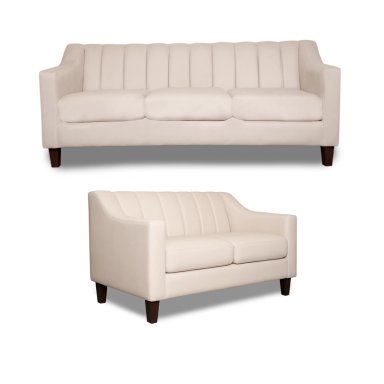 SOFA 3 Y 2 CUERPOS CASA WOW DECO RAUS EN TELA BEIGE SET LIVING - 2