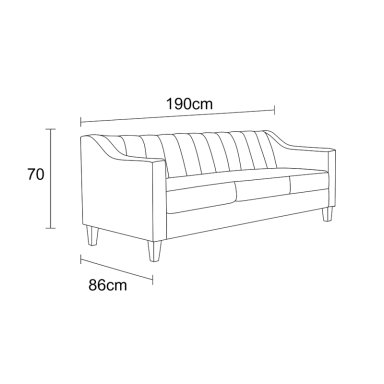 SOFA 3 Y 2 CUERPOS RAUS EN TELA GRIS, SET PARA LIVING - 3