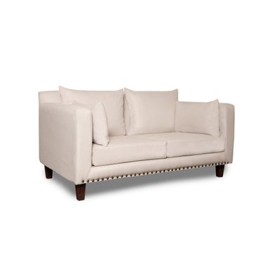 SOFA 3 Y 2 CUERPOS RIBE EN TELA BEIGE, SET PARA LIVING - 10