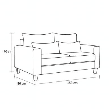 SOFA 3 Y 2 CUERPOS RAMIS EN TELA GRIS, SET PARA LIVING - 4