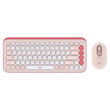 TECLADO LOGITECH POP ICON COMBO ESPAÑOL ROSA - 1