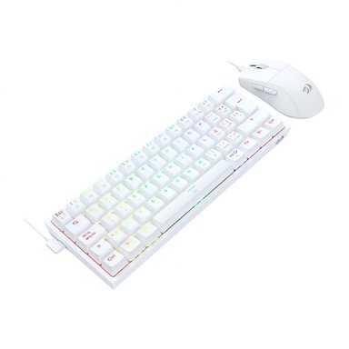 KIT DE TECLADO Y MOUSE REDRAGON K617RGB SP M724 BLANCO S143W - 4