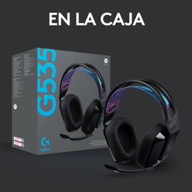 AUDIFONOS GAMER LOGITECH G535 INALAMBRICOS NEGROS - 9