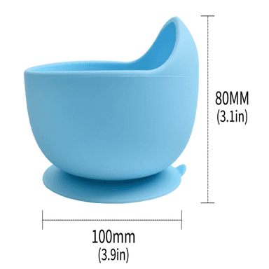 PLATOS DE ALIMENTACION PARA BEBE S DE SILICONA CELESTE - 4