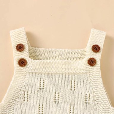 ENTERITO/BODY PARA BEBE KNIT CON SOMBRERO 70CM BLANCO - 4