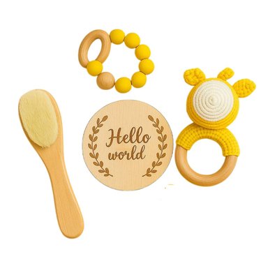 REGALO BABY SHOWER O NACIMIENTO HELLO WORLD JIRAFA - 2