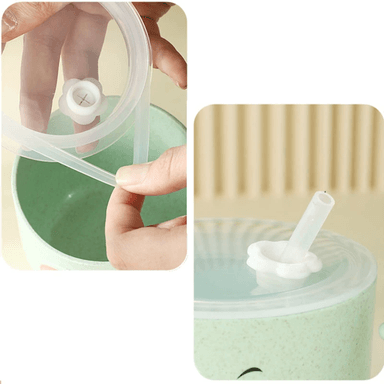 VASO PARA NIÑOS DISEÑO ELEFANTE ANTIDERRAMES VERDE - 3