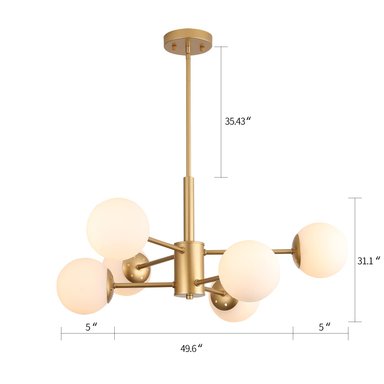 LAMPARA COLGANTE TECHO CANDELABRO LED AJUSTABLE RONDON - 9