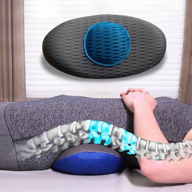 ALMOHADA LUMBAR APOYO ESPALDA DISEÑO ERGONOMICO RONDON - 3