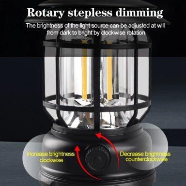 LÁMPARA LED 1/4 DE LUZ & DISEÑO NUEVO QUEROSENO ACAMPAR AA USB CAMPING EXTERIOR RONDON - 2