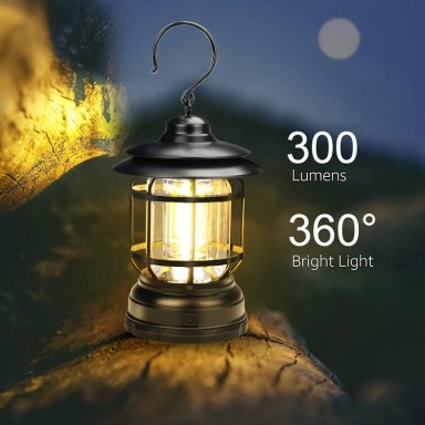 LÁMPARA LED 1/4 DE LUZ & DISEÑO NUEVO QUEROSENO ACAMPAR AA USB CAMPING EXTERIOR RONDON - 7