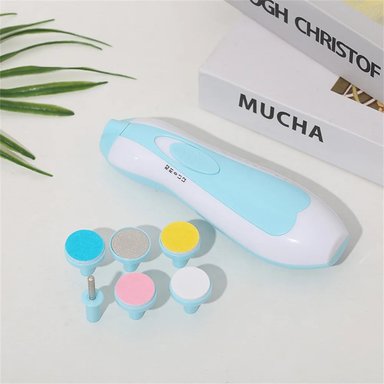KIT ASEO BEBES CORTA UÑAS ELECTRICO LUZ LED PORTATIL RONDON - 3
