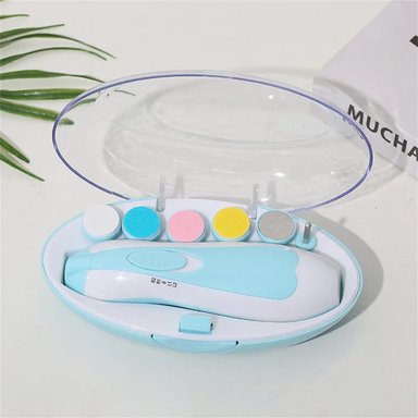 KIT ASEO BEBES CORTA UÑAS ELECTRICO LUZ LED PORTATIL RONDON - 8