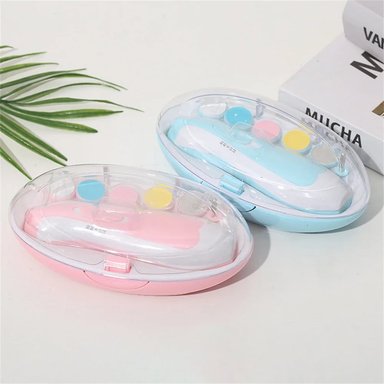 KIT ASEO BEBES CORTA UÑAS ELECTRICO LUZ LED PORTATIL RONDON - 9