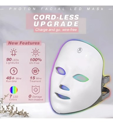 MASCARA FACIAL LED CUIDADO PIEL ANTI ENVEJECIMIENTO RONDON - 5