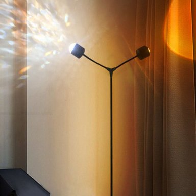 LÁMPARA PIE ONDAS DINÁMICAS PUESTA DE SOL LED DOBLE CABEZAL - 7