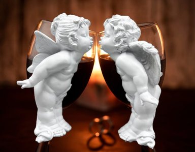 ESTATUA PAREJA DE ÁNGELES NÓRDICO DURADERA OBRA FINA JHN - 3
