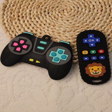 MORDEDOR SET 3 SILICONA FORMA JOYSTICK SENSORIAL BEBÉ LAU - 4