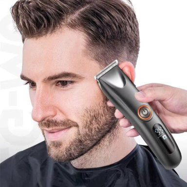 MAQUINA AFEITADORA CORTAR PANTALLA LED BARBA PIERNA LAU - 1