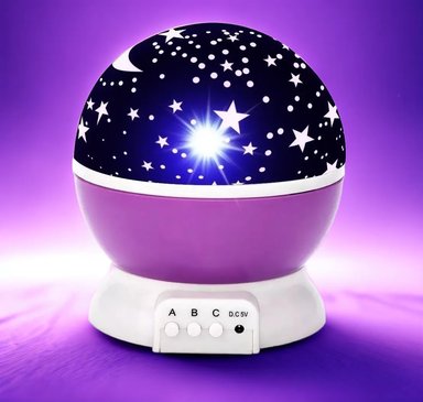 PROYECTOR ROTATORIA CIELO ESTRELLAS NOCHE ALUMBRA BEBE LAU - 2