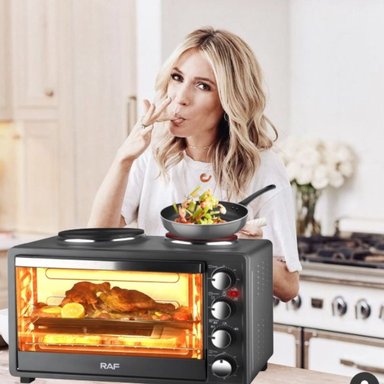HORNO ELÉCTRICO 2EN1 DOBLE HORNALLA CONVECCIÓN GRILL JHN - 4