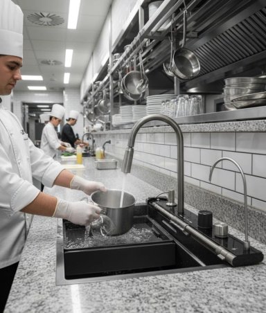 LAVAPLATOS COCINA FREGADERO MODERNO MULTIFUNCIONAL JHN - 5